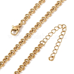 Ожерелья из витой цепочки из нержавеющей стали 304 толщиной 3.8 мм&nbsp;NJEW-P346-02G