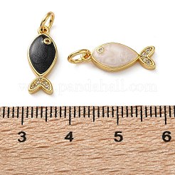 Латунные микропаве прозрачные подвески с фианитом&nbsp;KK-D221-20G-02