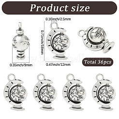 36 шт. подвески из сплава теллуриона в тибетском стиле&nbsp;TIBEP-SC0003-30