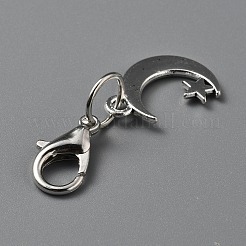 Подвески для обуви из сплава луны и звезды&nbsp;AJEW-WH20121-24B