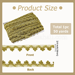 Нейлон и отделка из золотистого металлического кружева&nbsp;OCOR-WH0070-225A