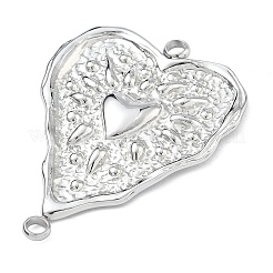 Подвески-сердечки из текстурированной нержавеющей стали 304&nbsp;STAS-F340-05P