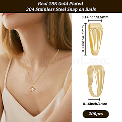 200 шт. защелкивающиеся дужки из нержавеющей стали 304&nbsp;STAS-BBC0008-50