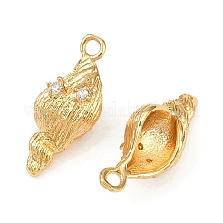 Подвески из латуни с микропаве из кубических цирконий на тему океана&nbsp;LS-KK-F902-08Q-G
