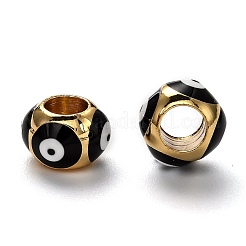 Латунные европейские эмалевые бусины&nbsp;LS-KK-B028-25G-B