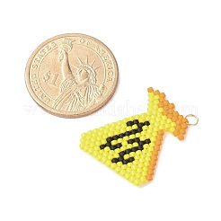 Сумка для денег из стеклянного бисера ручной работы с подвесками в виде долларов&nbsp;PALLOY-MZ00617