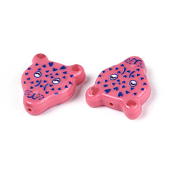 Печатные непрозрачные бусины из смолы&nbsp;RESI-N043-15B