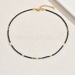 Винтажные ожерелья из граненых круглых стеклянных бусин в европейском стиле для женщин&nbsp;XV6526-1