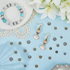 360шт 12 стиля колпачки из сплава в тибетском стиле&nbsp;TIBE-SC0002-38