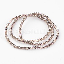 Стеклянные бусины с гальваническим покрытием &nbsp;EGLA-P018-2mm-HR-B01