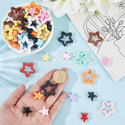 72шт 18 цвета акриловые бусины&nbsp;OACR-SC0002-61