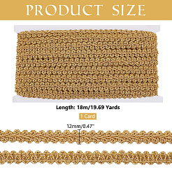 Кружевная лента «сороконожка» из полиэстера&nbsp;OCOR-WH0088-43B-03