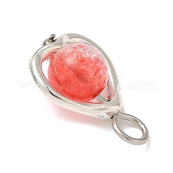 Прозрачный акрил с трещинками и подвесками из сплава&nbsp;PALLOY-JF04020