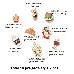 16шт 8 стиля подвески из сплава с эмалью&nbsp;ENAM-FP0002-50