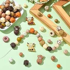 Круглые пищевые экологически чистые силиконовые бусины&nbsp;SIL-CJ0002-72