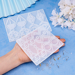 2 шт. геометрические силиконовые Молды для подвесок&nbsp;DIY-TA0010-04