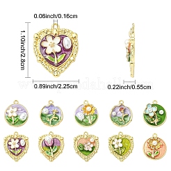 10шт 10 стиля подвески из сплава с эмалью&nbsp;ENAM-YW0006-20