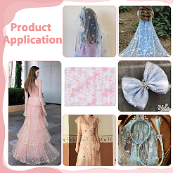 Сетчатые ткани из полиэстера&nbsp;DIY-WH0622-373B