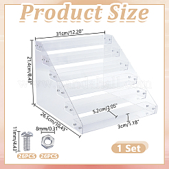 6-уровневый акриловый органайзер для флаконов лака для ногтей с подъемной стойкой&nbsp;ODIS-WH0043-189A