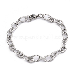 Браслеты-цепочки Figaro из нержавеющей стали 304&nbsp;BJEW-P237-24P