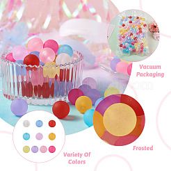 100шт 10 цвета прозрачные акриловые бусины&nbsp;FACR-BT0001-02