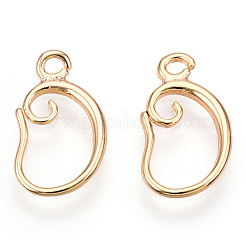 Латунные крючки для сережек&nbsp;KK-I649-05G-NF