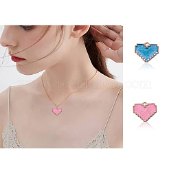 70шт 5 цвета светлые позолоченные подвески из сплава с эмалью&nbsp;ENAM-CJ0001-94