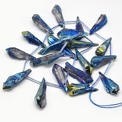 Гальванических драгоценного камня природного кварца кристалл бисер пряди&nbsp;G-L135-08