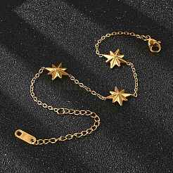 Браслеты со звездообразными звеньями из нержавеющей стали 304&nbsp;LS-BJEW-Q051-05G