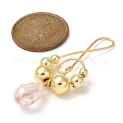 Большие подвески из гальванического синтетического немагнитного гематита и стекла в форме капли&nbsp;PALLOY-JF02961-03