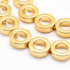 Гальванизировать немагнитных синтетический гематит бисер пряди&nbsp;G-L485-24-G