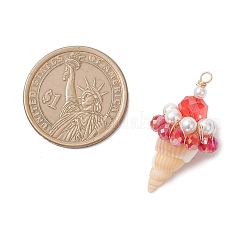 Подвески из ракушек и стекла&nbsp;PALLOY-TA00359-02