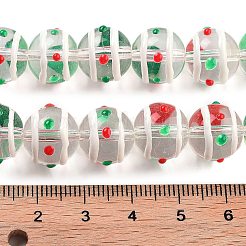 Стеклянные бусины с эмалевыми нитями&nbsp;GLAA-M047-01C