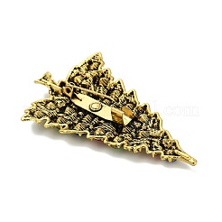 Броши-булавки из сплава со стразами в виде рождественской елки&nbsp;LS-JEWB-I049-01AG