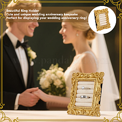 Винтажная смола с тканевыми кольцами&nbsp;RDIS-WH0016-19A