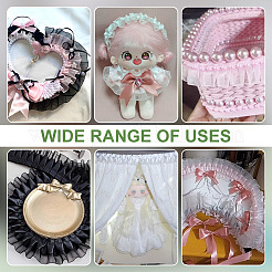 Полиэстеровая двухслойная плиссированная кружевная лента&nbsp;OCOR-WH0097-43A