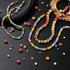 3 прядь 3 стиля гальванизированные стеклянные бусины пряди&nbsp;EGLA-CJ0001-27