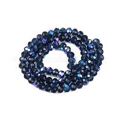 Стеклянные бусины с гальваническим покрытием &nbsp;LS-EGLA-A044-T6mm-L12