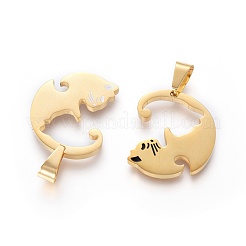 Подвески в виде котят из нержавеющей стали 304&nbsp;STAS-G195-30