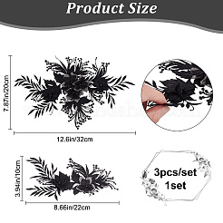 Цветочная полиэстеровая компьютерная вышивка&nbsp;DIY-WH0366-39