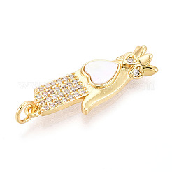 Латунные микропаве прозрачные подвески с фианитом&nbsp;KK-N268-35G