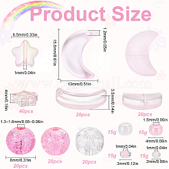 Прозрачные стеклянные бусины смешанного стиля&nbsp;GLAA-SC0002-17A