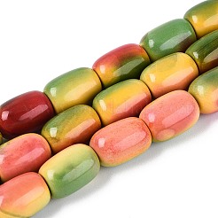 Окрашенные естественный агат бисер пряди&nbsp;G-T144-35