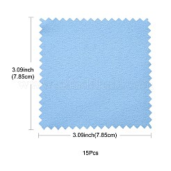 15 шт. квадратная салфетка для полировки серебра из искусственной замши&nbsp;AJEW-FS0001-44