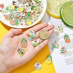 40шт 10 стиля подвески из сплава с эмалью&nbsp;ENAM-CJ0003-95