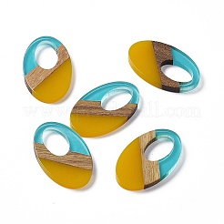 Подвески из прозрачной смолы и ореха&nbsp;RESI-M027-02J