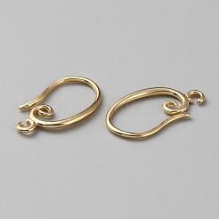 Латунные крючки для сережек&nbsp;KK-WH0064-07G