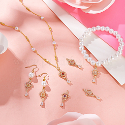 10 шт. 5 цвета латунные подвески с микропаве и кубическим цирконием&nbsp;ZIRC-GA0001-15