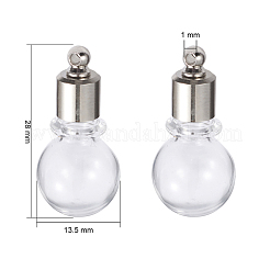 Прозрачные стеклянные желающие подвески&nbsp;GLAA-YW0001-02P