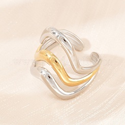 Кольца-манжеты из нержавеющей стали 304 для женщин&nbsp;RJEW-K296-03A-GP